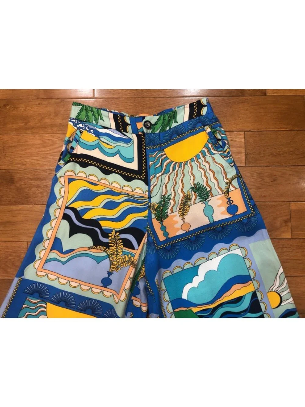 Maeve by Anthropologie Sunshine Wide Leg Colorful Pants Size 2 - Picture 4 of 12